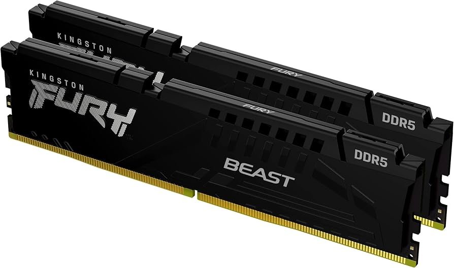 Kingston Fury Beast 32GB (2x16GB) DDR5 6000MHz CL40 - Memoria RAM de Alto Rendimiento para Gaming y Creatividad, Compatible con Intel y AMD