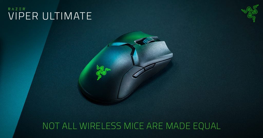 Razer Viper Ultimate - Ratón Gaming Inalámbrico, Sensor Óptico de 20,000 DPI, Diseño Ergonómico y Peso Ligero para Competencias y Jugadores Serios