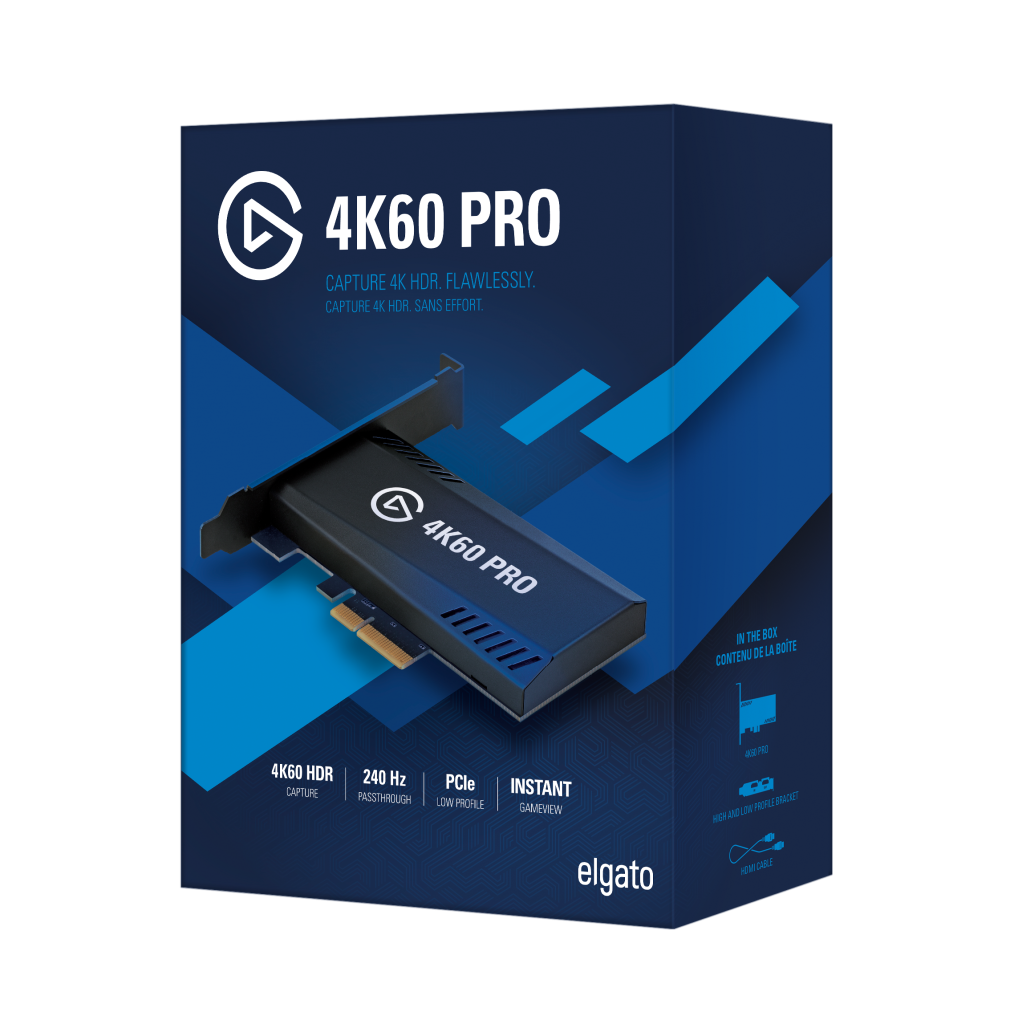Elgato 4K60 Pro MK.2 - Tarjeta de Captura de Video 4K a 60FPS, PCIe, Ideal para Streaming y Grabación Profesional de Juegos