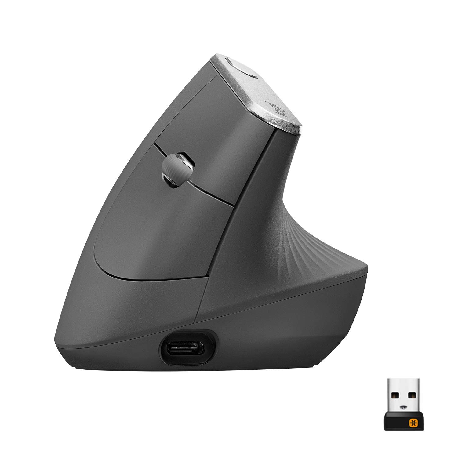Logitech MX Vertical - Ratón Ergonómico Inalámbrico, Diseño Vertical, Sensor de 4000 DPI, Ideal para Uso Prolongado y Prevención de Lesiones