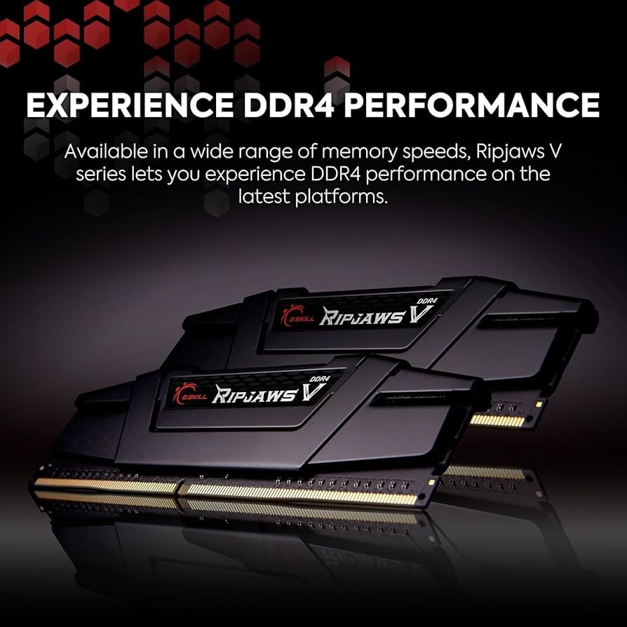 G.Skill Ripjaws V 16GB (2x8GB) DDR4 3200MHz CL16 - Memoria RAM de Alto Rendimiento para Gaming y Multitarea, Compatible con Intel y AMD