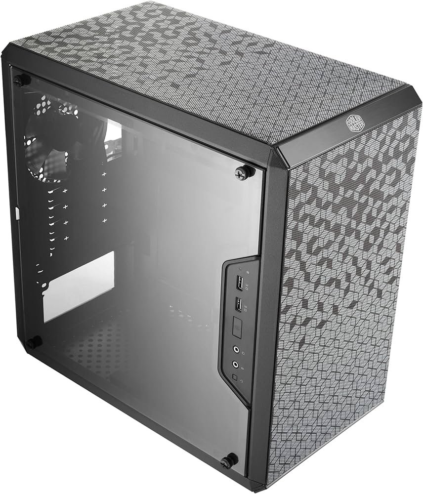 Cooler Master MasterBox Q300L - Gabinete Mini Torre ATX Compacto, Ventilación Optimizada, Panel de Acrílico, Ideal para Ensamblaje de PCs de Juego y Estilo Moderno