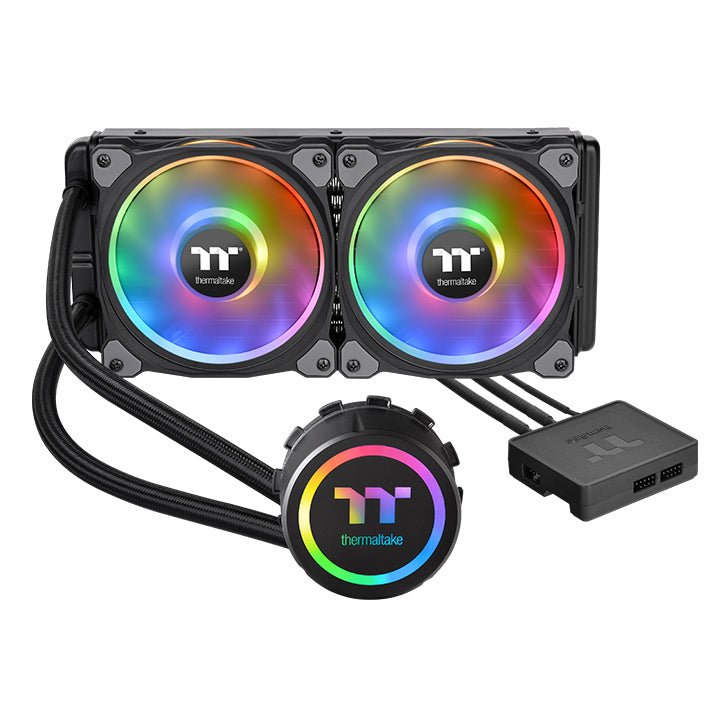 Thermaltake Floe DX 240 RGB - Enfriador Líquido AIO de 240mm con Iluminación RGB, Doble Ventilador, Ideal para Overclocking y Rendimiento Extremo en Gaming