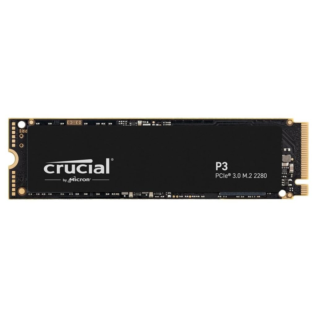 Crucial P3 1TB NVMe M.2 SSD - Almacenamiento Rápido de 3500 MB/s, Ideal para Gaming y Edición de Contenido en PC y Consolas