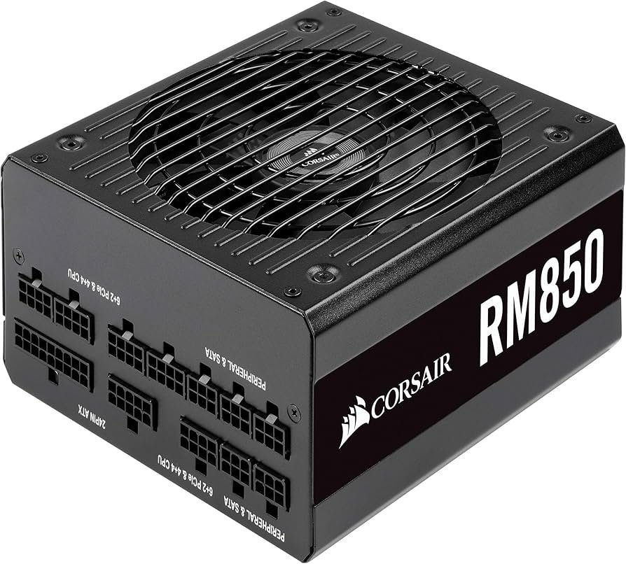 Corsair RM850 850W 80 Plus Gold - Fuente de Poder Modular Silenciosa, Ideal para Gaming y Sistemas de Alto Rendimiento