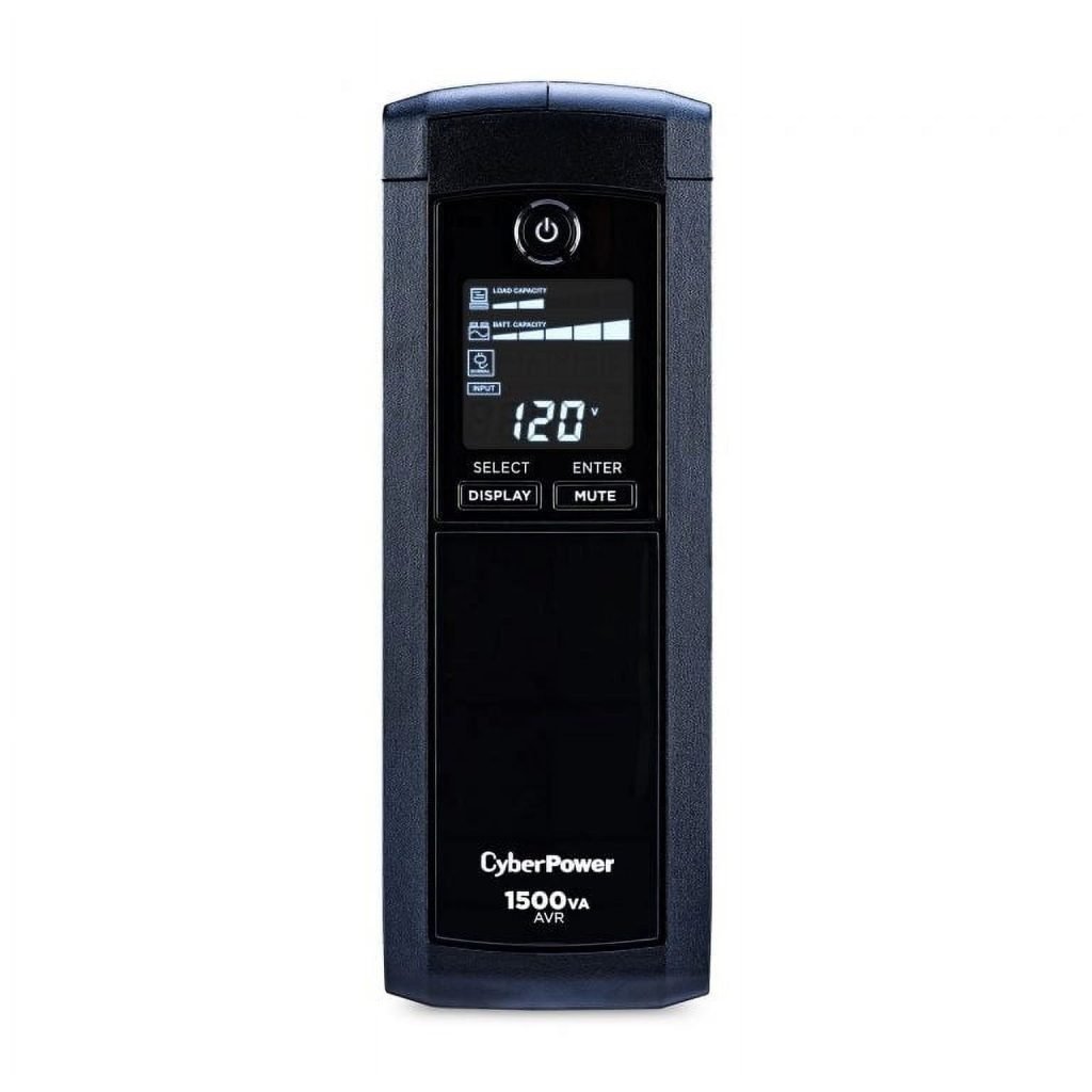 CyberPower CP1500AVRLCD - UPS Interactivo de 1500VA, Regulador de Voltaje con Pantalla LCD, Salida Senoidal Pura, Protección para Equipos Electrónicos y Juegos