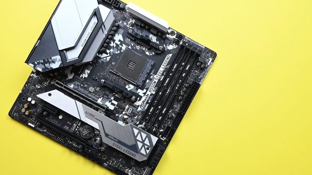 ASRock B550M Steel Legend - Placa Madre Micro ATX AM4, Soporte PCIe 4.0, 6 SATA, RGB LED y Conectividad Mejorada para Gaming y Creación de Contenidos