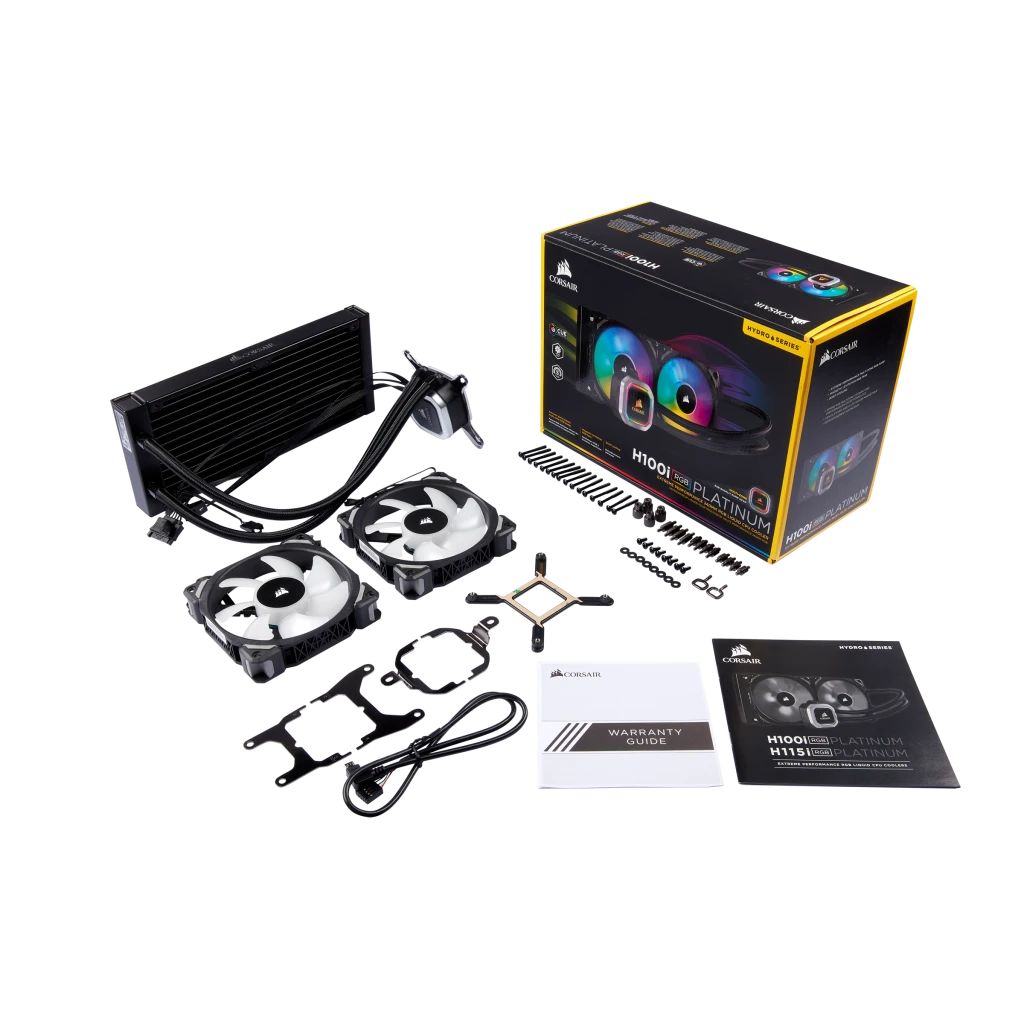 Corsair H100i RGB Platinum SE - Refrigeración Líquida AIO de 240mm con Iluminación RGB, Ideal para Overclocking y Rendimiento Silencioso