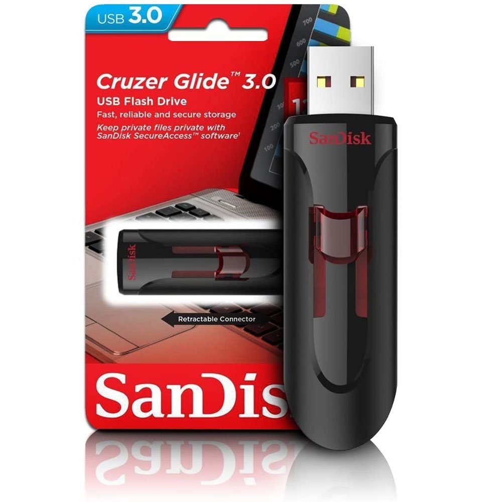 SanDisk Cruzer Glide 128GB USB 3.0 - Pendrive Rápido y Compacto, Velocidad de Lectura de Hasta 100 MB/s, Ideal para Almacenamiento de Archivos y Copias de Seguridad