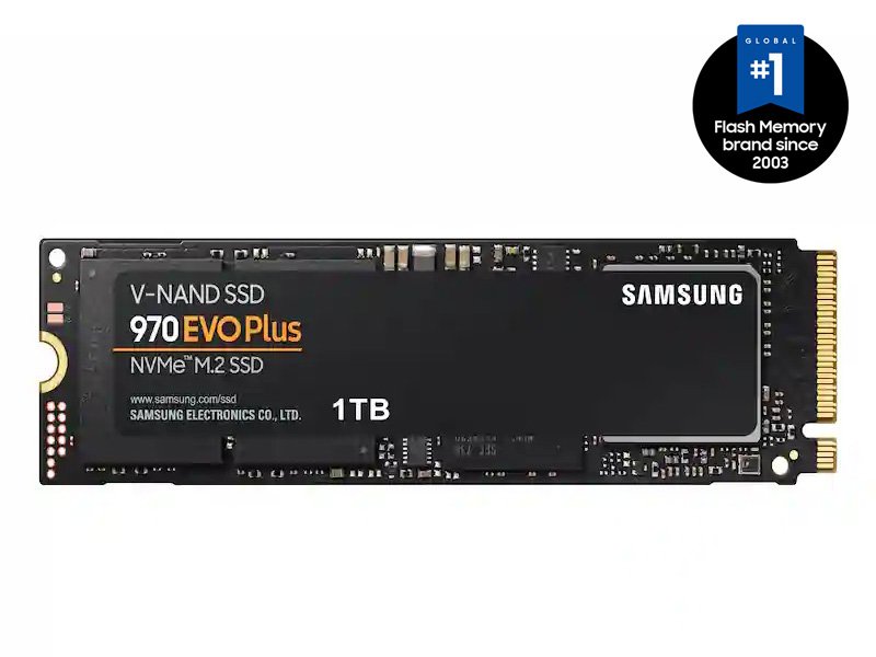 Samsung 970 EVO Plus 1TB NVMe M.2 SSD - Almacenamiento Ultra Rápido con Lecturas de Hasta 3500 MB/s y Escrituras de Hasta 3300 MB/s, Ideal para Gaming y Creación de Contenido