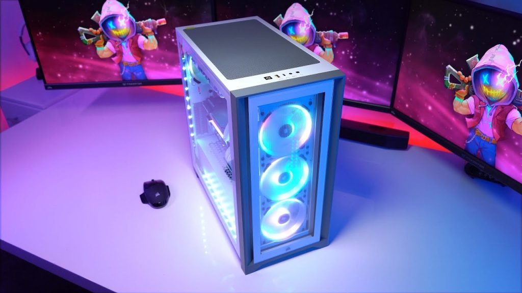 Corsair iCUE 4000X RGB - Kit de Ensamblaje de PC con Ventilación Óptima, Triple Ventilador RGB y Diseño Templado, Ideal para Gamers y Creadores de Contenido