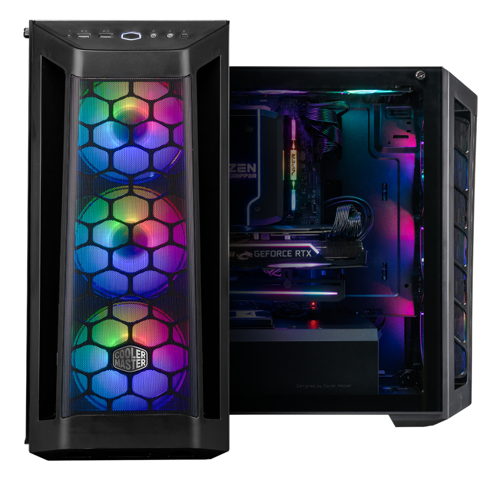Cooler Master MasterBox MB511 ARGB - Kit de Ensamblaje de PC ATX con Ventilación Eficiente, Iluminación ARGB y Diseño Templado, Ideal para Gaming y Creación de Contenidos
