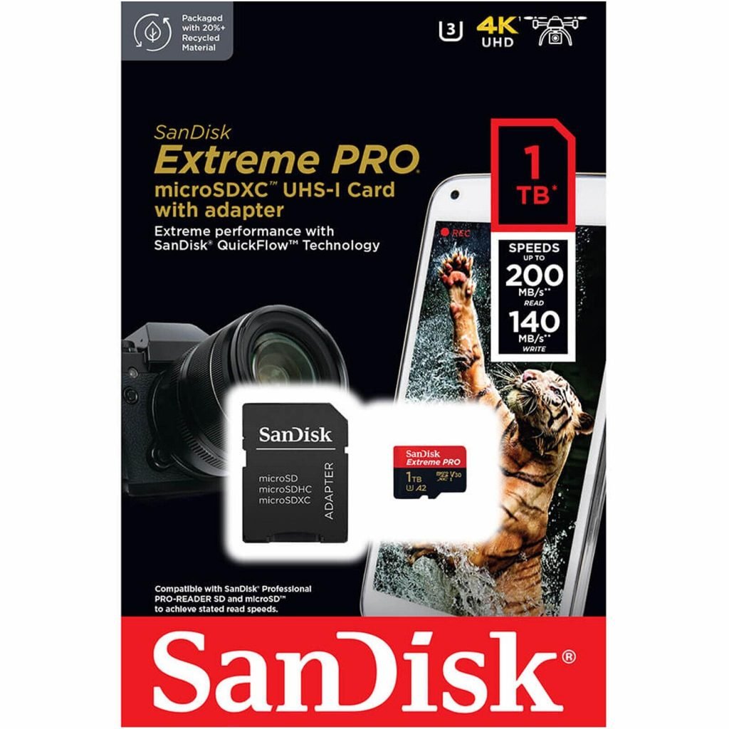 SanDisk Extreme Pro 1TB Tarjeta de Memoria SD UHS-I, Velocidades de Lectura de Hasta 170 MB/s y Escritura de Hasta 90 MB/s, Ideal para Fotografía y Vídeo 4K