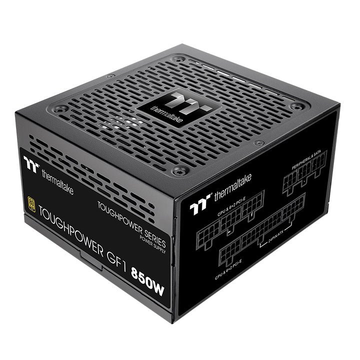 Thermaltake Toughpower GF1 850W - Fuente de Poder 80 Plus Gold Modular, Eficiencia Energética y Silenciosa para Gaming y Estaciones de Trabajo de Alto Rendimiento